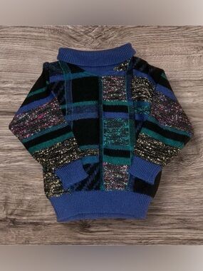 Colorful Patterned Sweater 90s knit